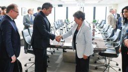 Sergio Massa en la firma del acuerdo con el FMI
