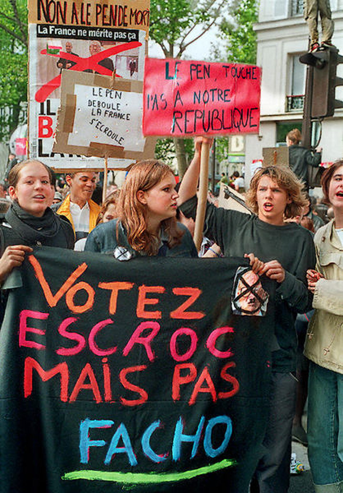 Manifestación del 1 de mayo contra Le Pen. Manifestación del 1 de mayo contra Le Pen.