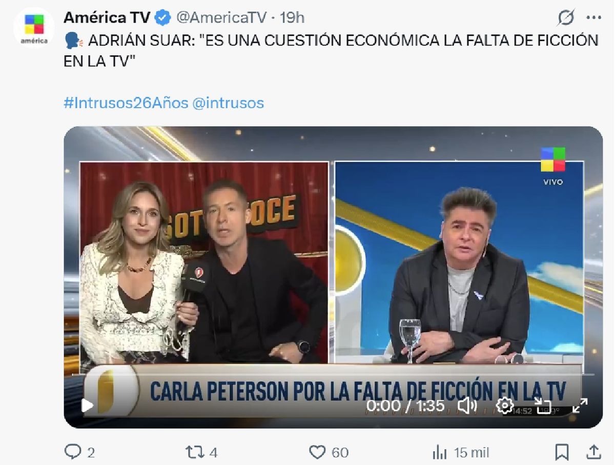 Adrián Suar contó por qué bajó la producción de ficciones en la Argentina. Adrián Suar contó por qué bajó la producción de ficciones en la Argentina.