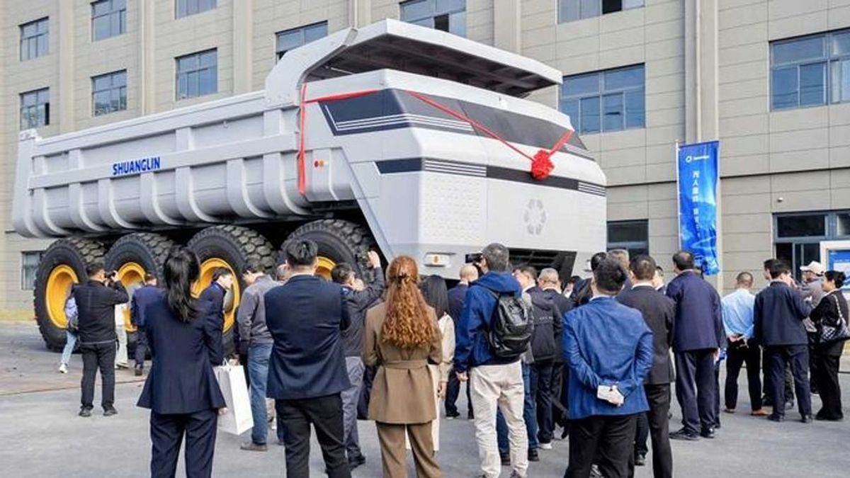 El camión "cangrejo" que se presentó en China. El camión "cangrejo" que se presentó en China. 