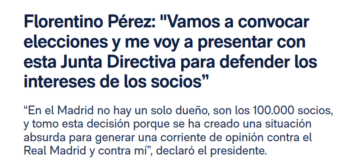 La institución madrileña compartió las declaraciones de su presidente en la conferencia de prensa La institución madrileña compartió las declaraciones de su presidente en la conferencia de prensa