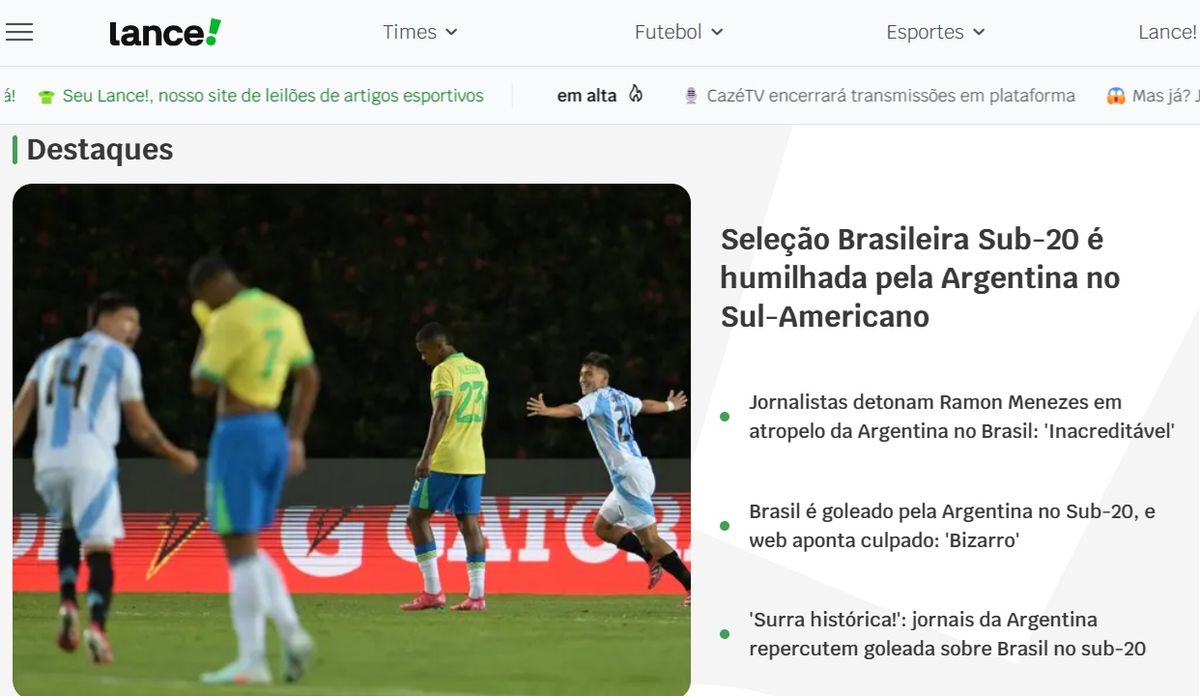 Argentina goleó y enojo en la prensa de Brasil.