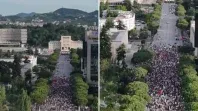 Manifestación en Albania contra el proyecto de Ivanka Trump y Jared Kushner en zonas protegidas Manifestación en Albania contra el proyecto de Ivanka Trump y Jared Kushner en zonas protegidas