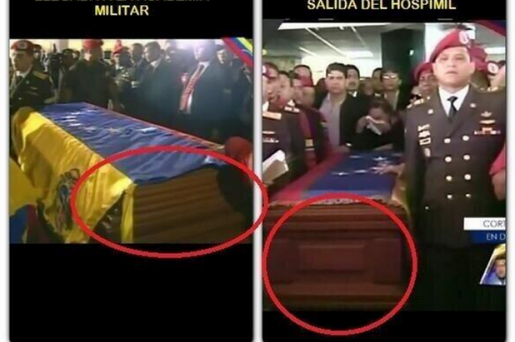 La foto que demostró que había 2 féretros de Hugo Chávez Frías.