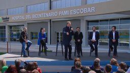 Sergio Massa este lunes en la inauguración de un hospital del PAMI en el partido de Escobar.&nbsp;