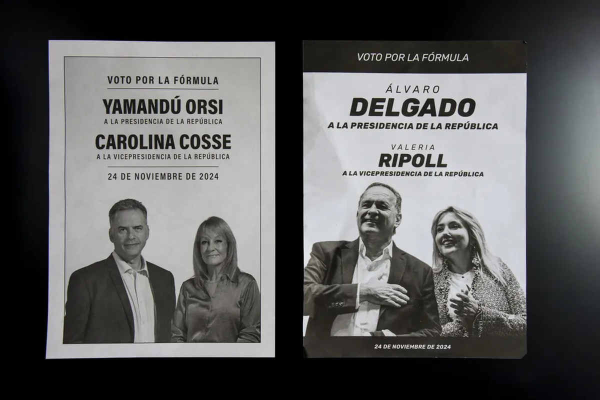 Las dos hojas de votación para el balotaje del domingo 24 de noviembre. Foto: Inés Guimaraens Las dos hojas de votación para el balotaje del domingo 24 de noviembre. Foto: Inés Guimaraens