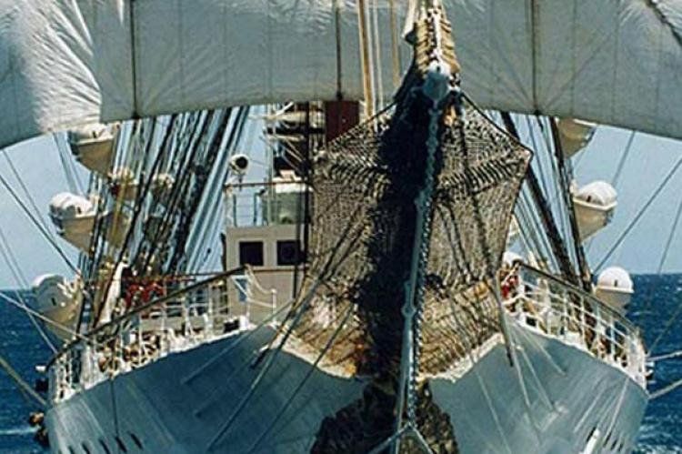 Fragata ARA Libertad rumbo a la base naval Mar del Plata.