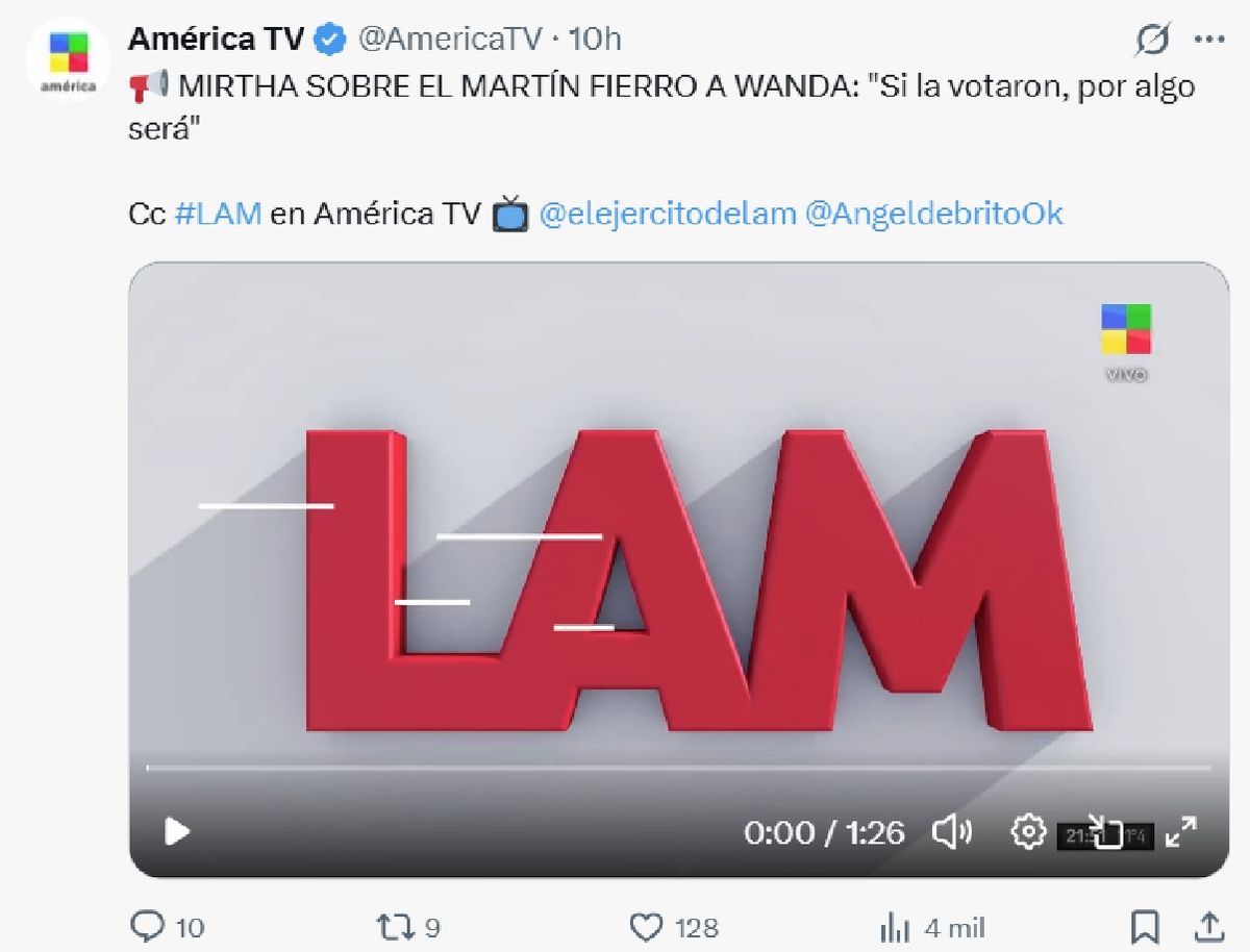 Mirtha Legrand habló luego del Martín Fierro que obtuvo Wanda Nara. Mirtha Legrand habló luego del Martín Fierro que obtuvo Wanda Nara. 