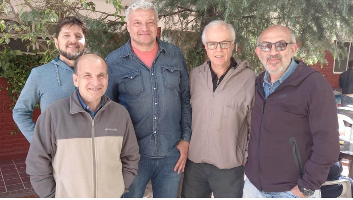 Junto a sus compañeros de la sección Sociedad de Télam. 