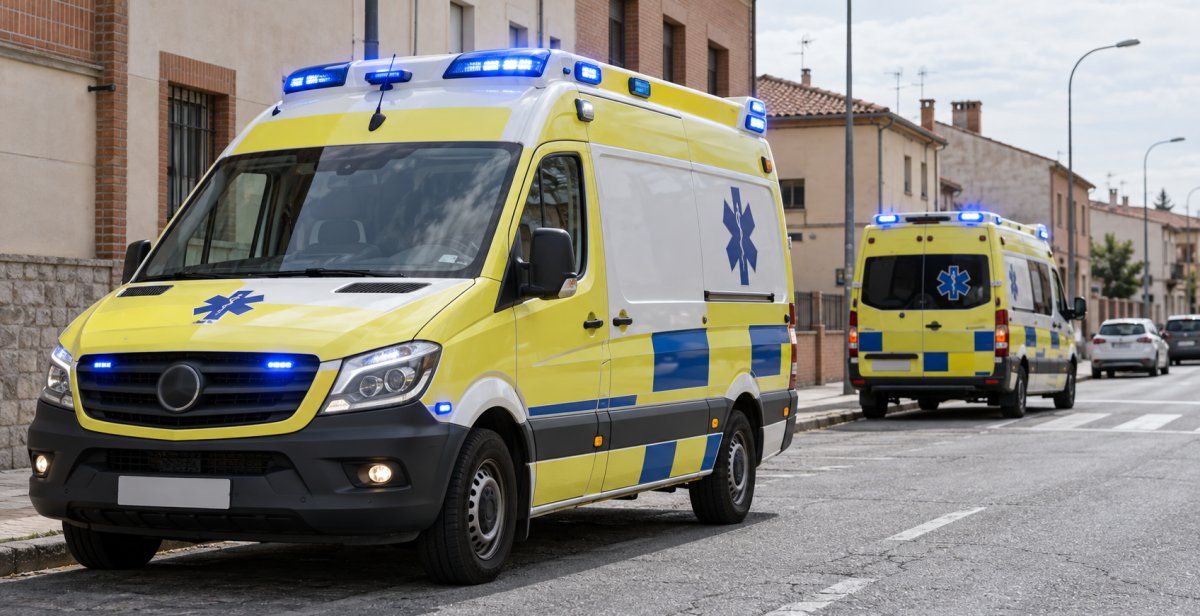 Los servicios sanitarios acudieron al accidente laboral en Laguna de Duero, Valladolid, pero solo pudieron confirmar la muerte del trabajador.