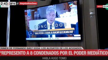 El video mostrado por Tomei contra Fernando Burlando. El video mostrado por Tomei contra Fernando Burlando.