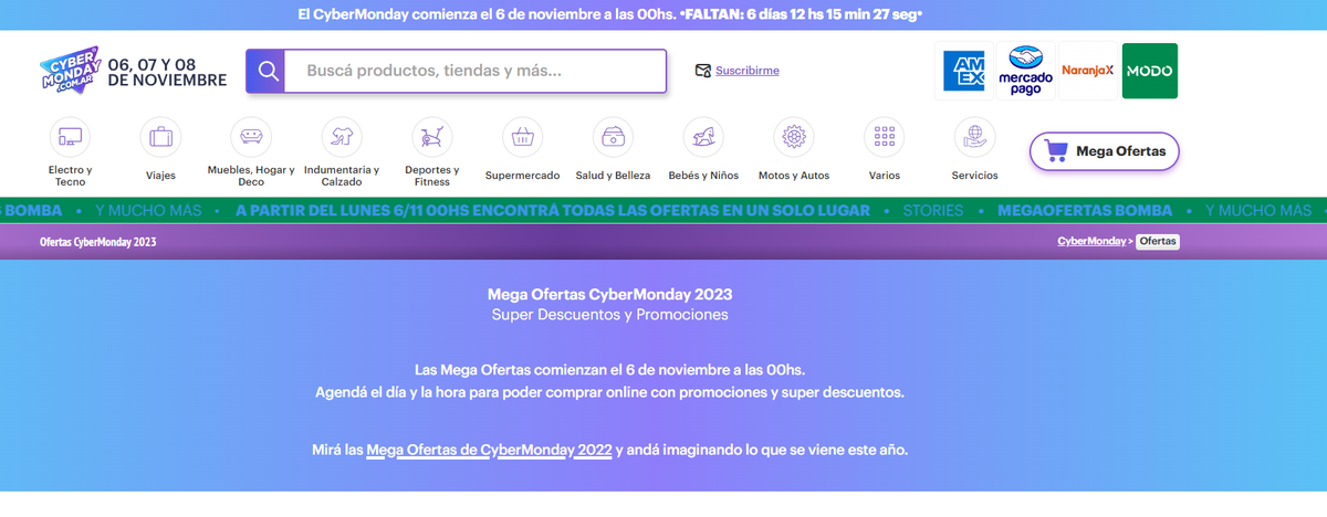 Llega noviembre con el CyberMonday 2023. Llega noviembre con el CyberMonday 2023.