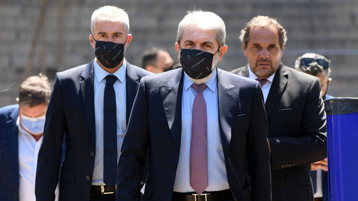 Aníbal Fernández al llegar a los tribunales.