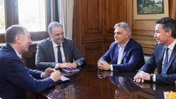 Martín Llaryora y la llegada a Casa Rosada (Manuel Adorni, Diego Santilli y Manuel Calvo).&nbsp;