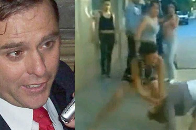 Luis Alberto Erro, el Intendente de Gualeguay (Entre Ríos) y una escena del video de la golpiza.