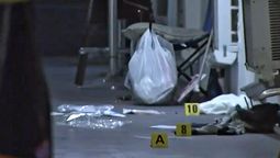 La escena del crimen en la cual se halló el cuerpo de la argentina de 28 años asesinada en Miami.