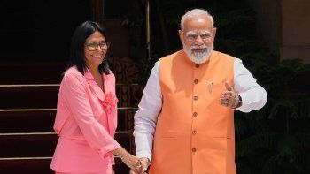 La presidenta de Venezuela junto al primer ministro de India, 4 de junio de 2026. La presidenta de Venezuela junto al primer ministro de India, 4 de junio de 2026.