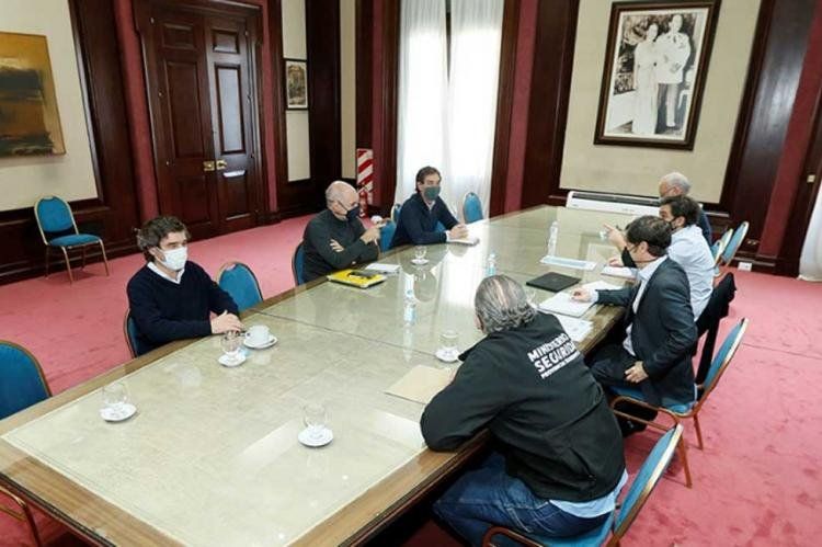 La reunión entre Kicillof y Larreta para definir cómo continúa la cuarentena (Foto: Télam).