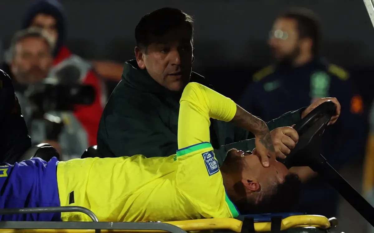 Neymar Jr. lesionado.