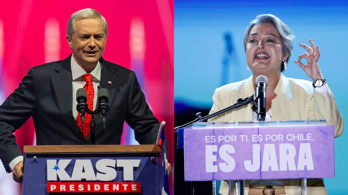 Jeannette Jara y José Antonio Kast