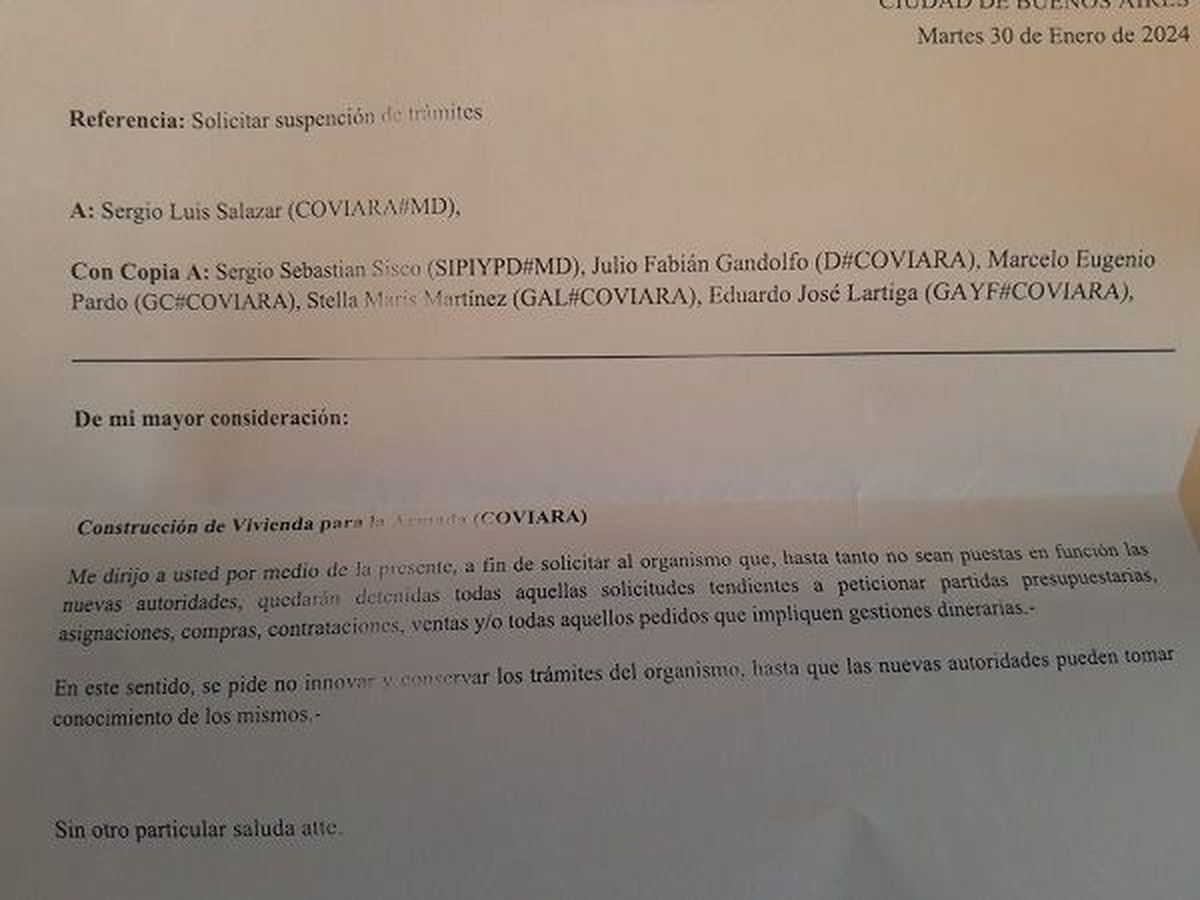 La orden letal recibida por Coviara. La orden letal recibida por Coviara.