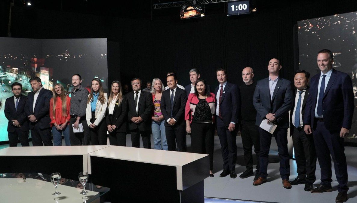 Los candidatos legislativos en CABA (cabezas de lista), en el debate.