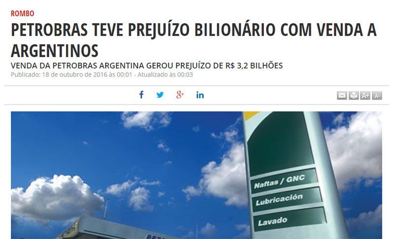 Imagen de la web Diario do Poder, de Brasil.