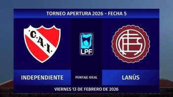 Torneo Apertura: Independiente-Lanús, en búsqueda de 3 puntos de oro