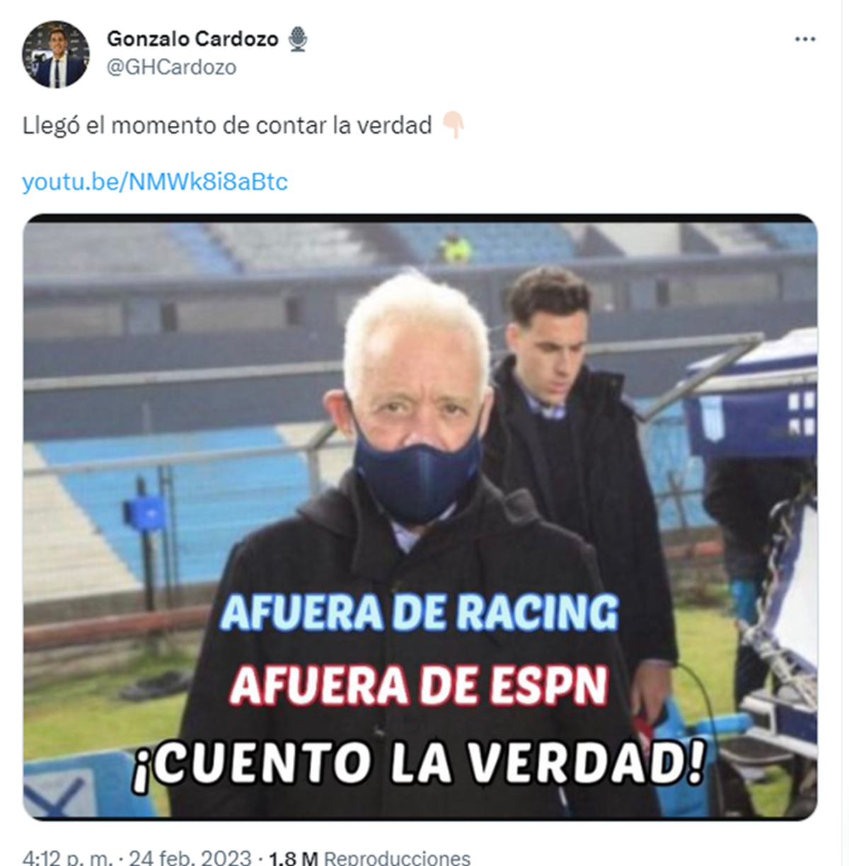 Tras reiterados pedidos de sus seguidores, Cardozo se dispuso a revelar cómo se dio su salida de ESPN.