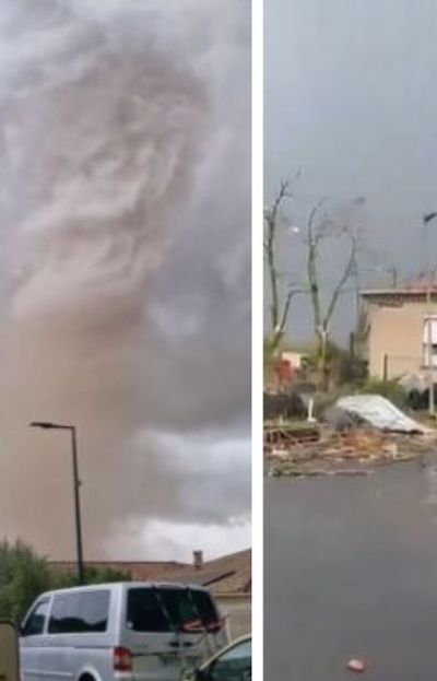 Francia y España azotadas por fenómenos: Tornado catastrófico y granizo mortal
