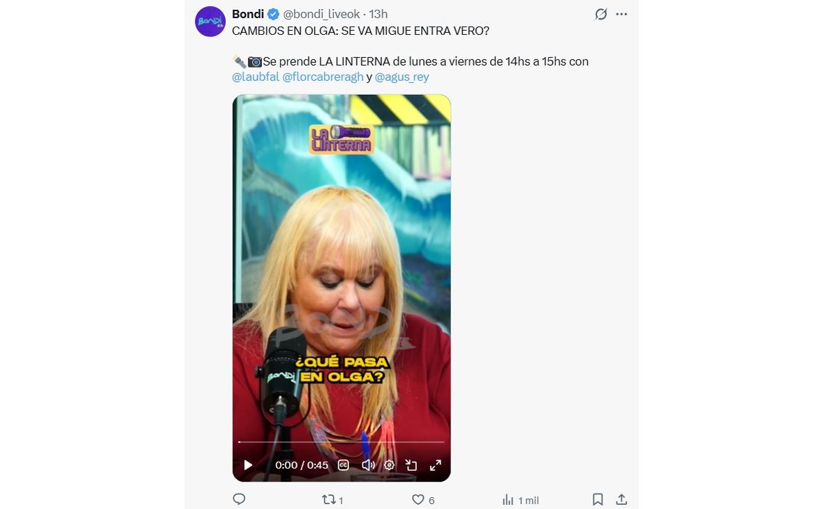 Migue Granados habría decidido dejar el aire en el canal de streaming OLGA y Verónica Lozano suena como su reemplazante. Migue Granados habría decidido dejar el aire en el canal de streaming OLGA y Verónica Lozano suena como su reemplazante.