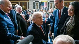 altText(Tenso discurso de Estado de Unión de Donald Trump: Abucheos y gritos de 