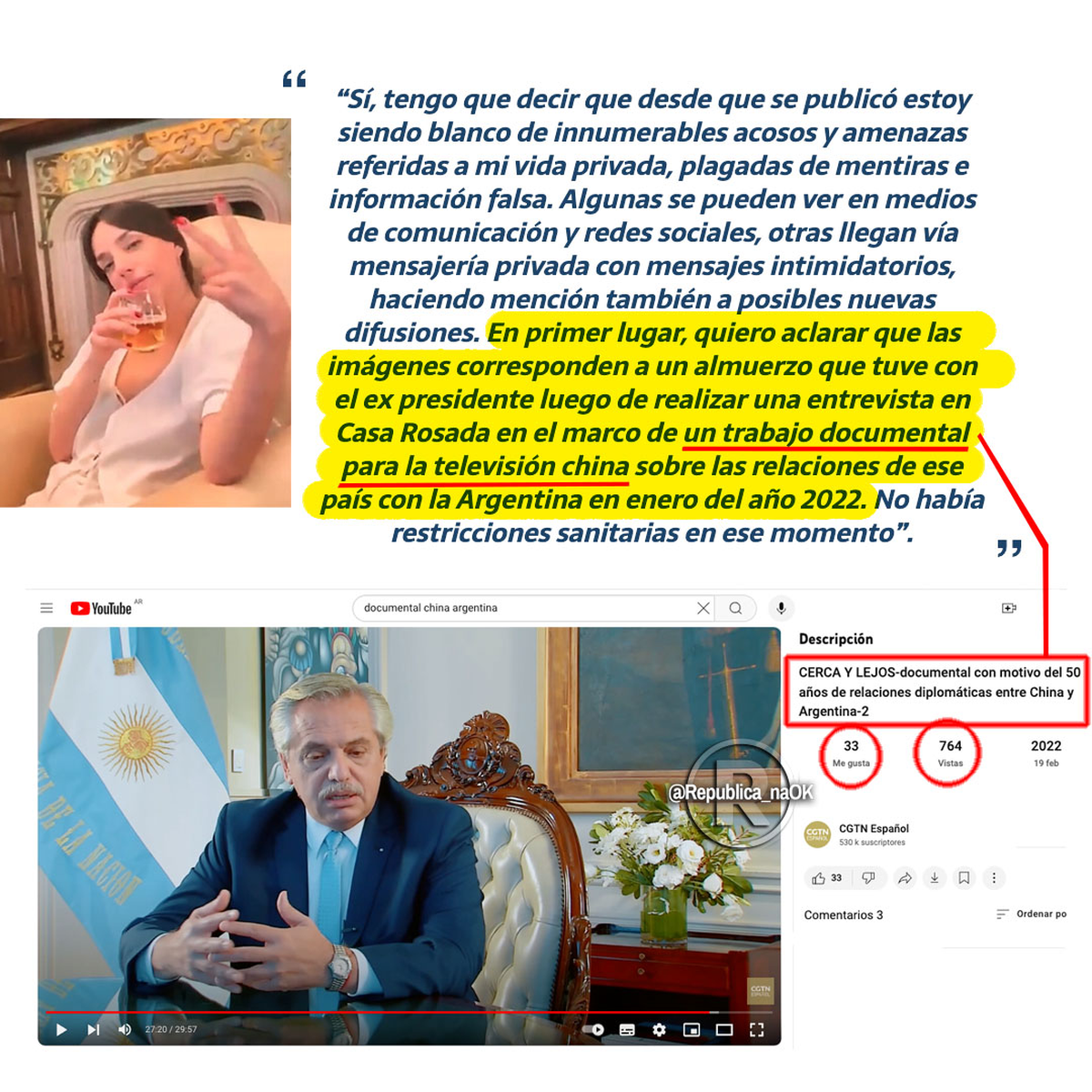 Tamara Pettinato se defendió en las redes sociales de las acusaciones y luego en el canal Blender Tamara Pettinato se defendió en las redes sociales de las acusaciones y luego en el canal Blender