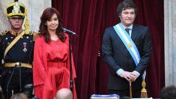 CFK y Javier Milei durante la asunción de este.&nbsp;