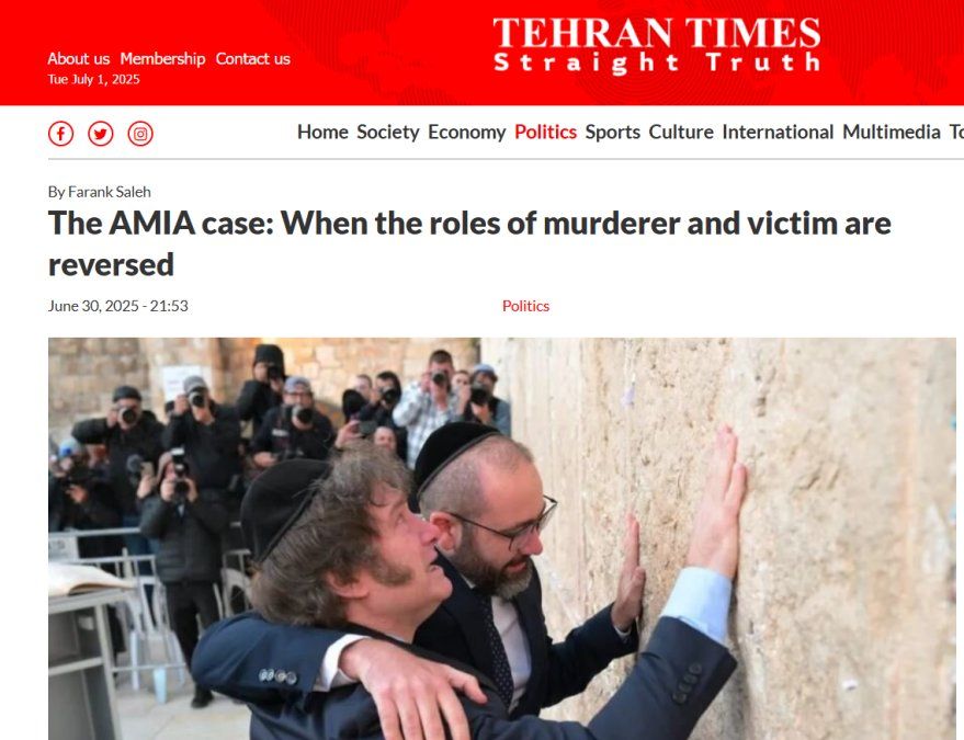 Durísima nota contra Javier Milei en el Tehran Times, voz del régimen de Irán.
