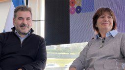 Patricia Bullrich y Cristian Ritondo, este sábado en Mar del Plata en un plenario organizado por la presidente del PRO.&nbsp;