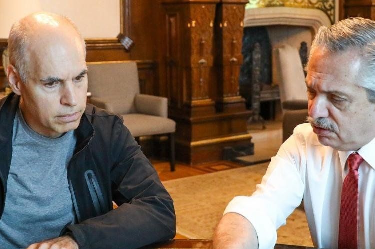 Alberto Fernández y Horacio Rodríguez Larreta, juntos ante la pandemia y la deuda