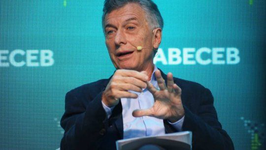 Mauricio Macri en el foro Abeceb. Mauricio Macri en el foro Abeceb.