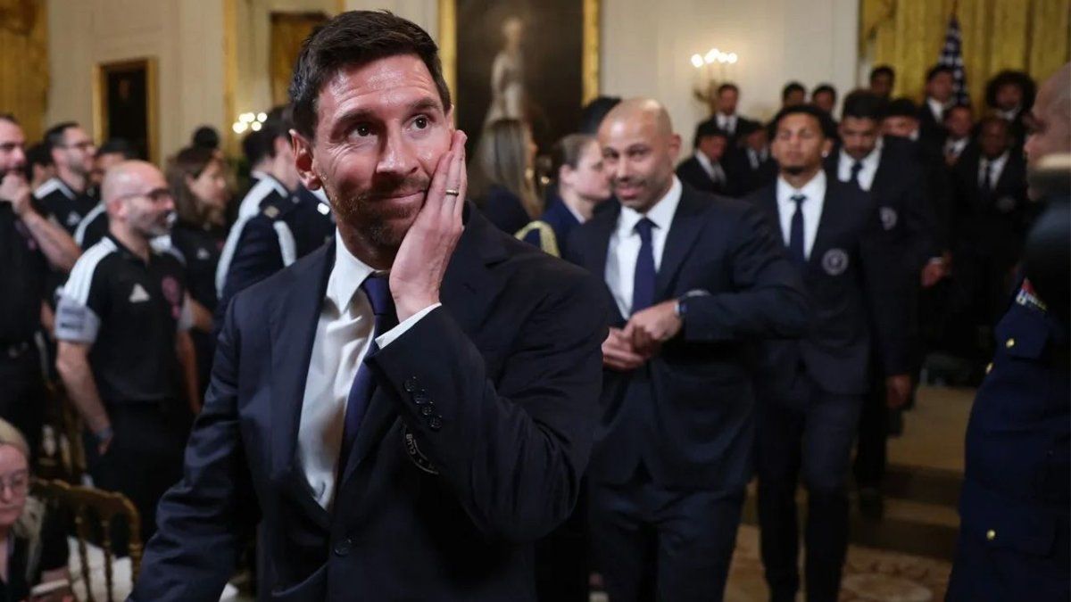 Lionel Messi en la Casa Blanca el jueves 5 de marzo de 2026.&nbsp;