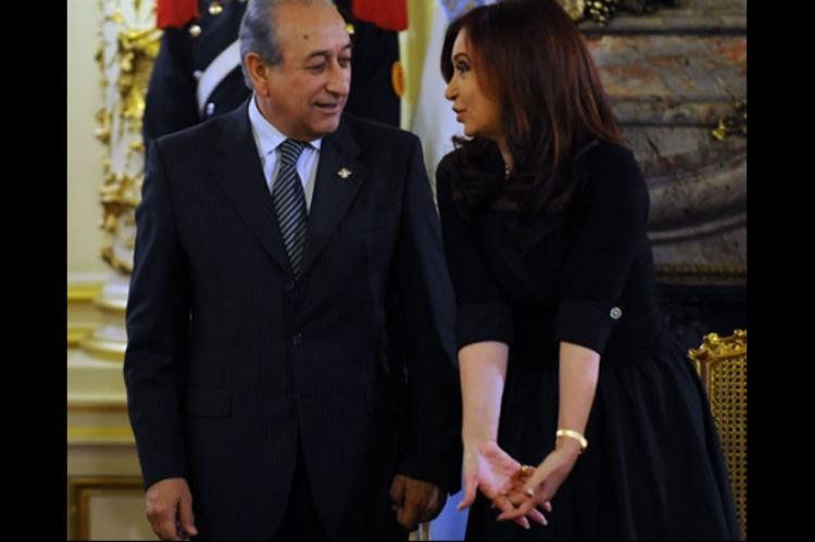 Puricelli junto a Cristina Fernández (Foto archivo NA)