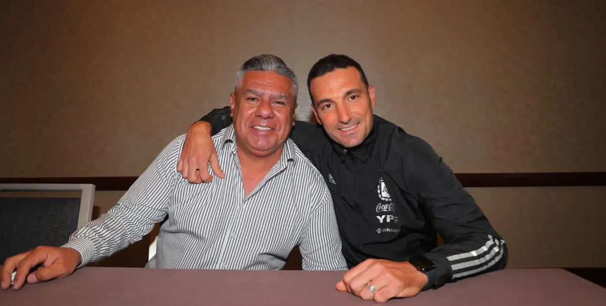 Claudio Tapia y Lionel Scaloni.