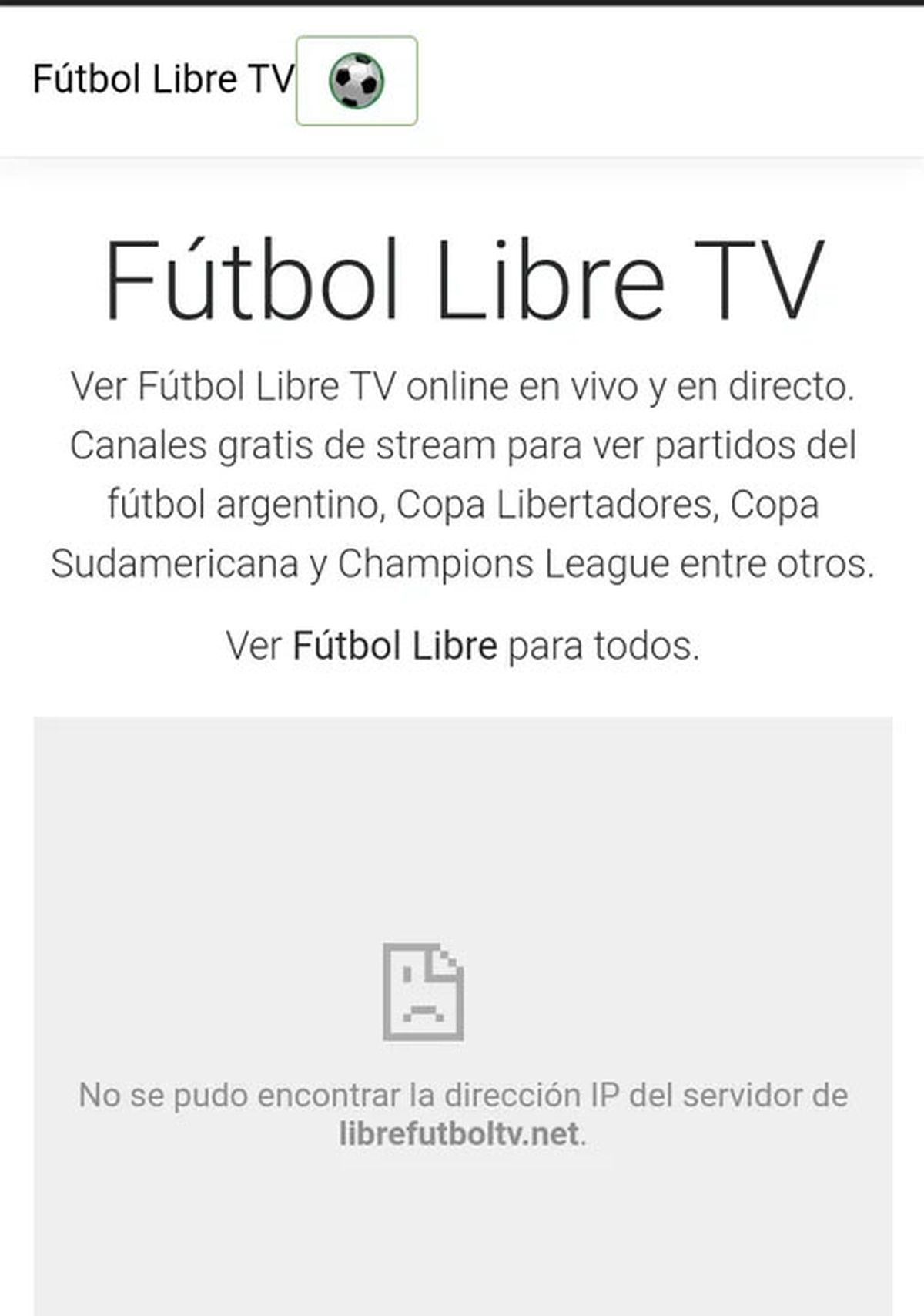 Así lucía el portal Fútbol Libre tras ser bloqueado durante la emisión del partido Uruguay-Colombia de la Copa América 2024. Todas las url similares también quedaron fuera de línea. Así lucía el portal Fútbol Libre tras ser bloqueado durante la emisión del partido Uruguay-Colombia de la Copa América 2024. Todas las url similares también quedaron fuera de línea.
