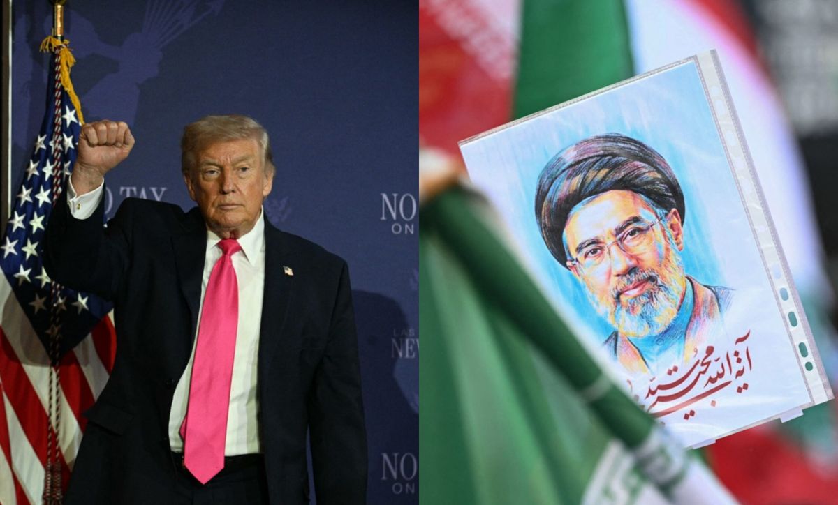 Fotomontaje de Donald Trump y el nuevo ayatolá de Irán. Fotomontaje de Donald Trump y el nuevo ayatolá de Irán.
