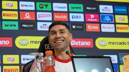 Gonzalo Montiel habló en conferencia de prensa previo al Superclásico entre River y Boca. FOTO: AFA.&nbsp;