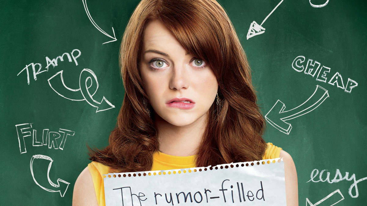 Después de descoserla en "Superbad", pese a tener un rol secundario, Emma Stone se paró bajo el foco como protagonista de "Se dice de mí" (o "Easy A" en inglés). Después de descoserla en "Superbad", pese a tener un rol secundario, Emma Stone se paró bajo el foco como protagonista de "Se dice de mí" (o "Easy A" en inglés).