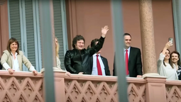 Javier Milei y comitiva