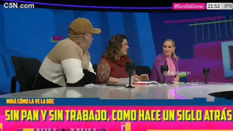 Cynthia García lloró en C5N y Javier Milei no perdonó vía X