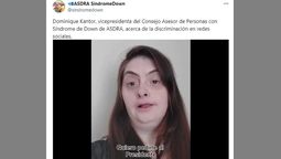 Dominique Kantor, vicepresidenta del Consejo Asesor de Personas con Síndrome de Down de ASDRA, pidió que Milei se disculpe.