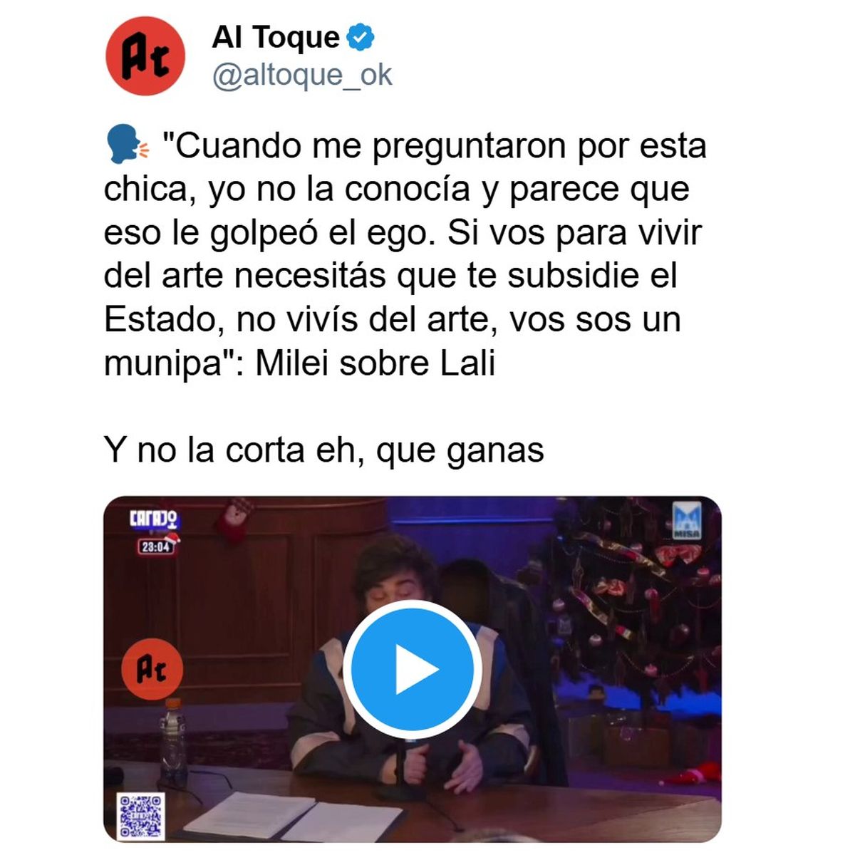 Más que debate, insistió en una descalificación personal ya habitual desde espacios afines. Más que debate, insistió en una descalificación personal ya habitual desde espacios afines.