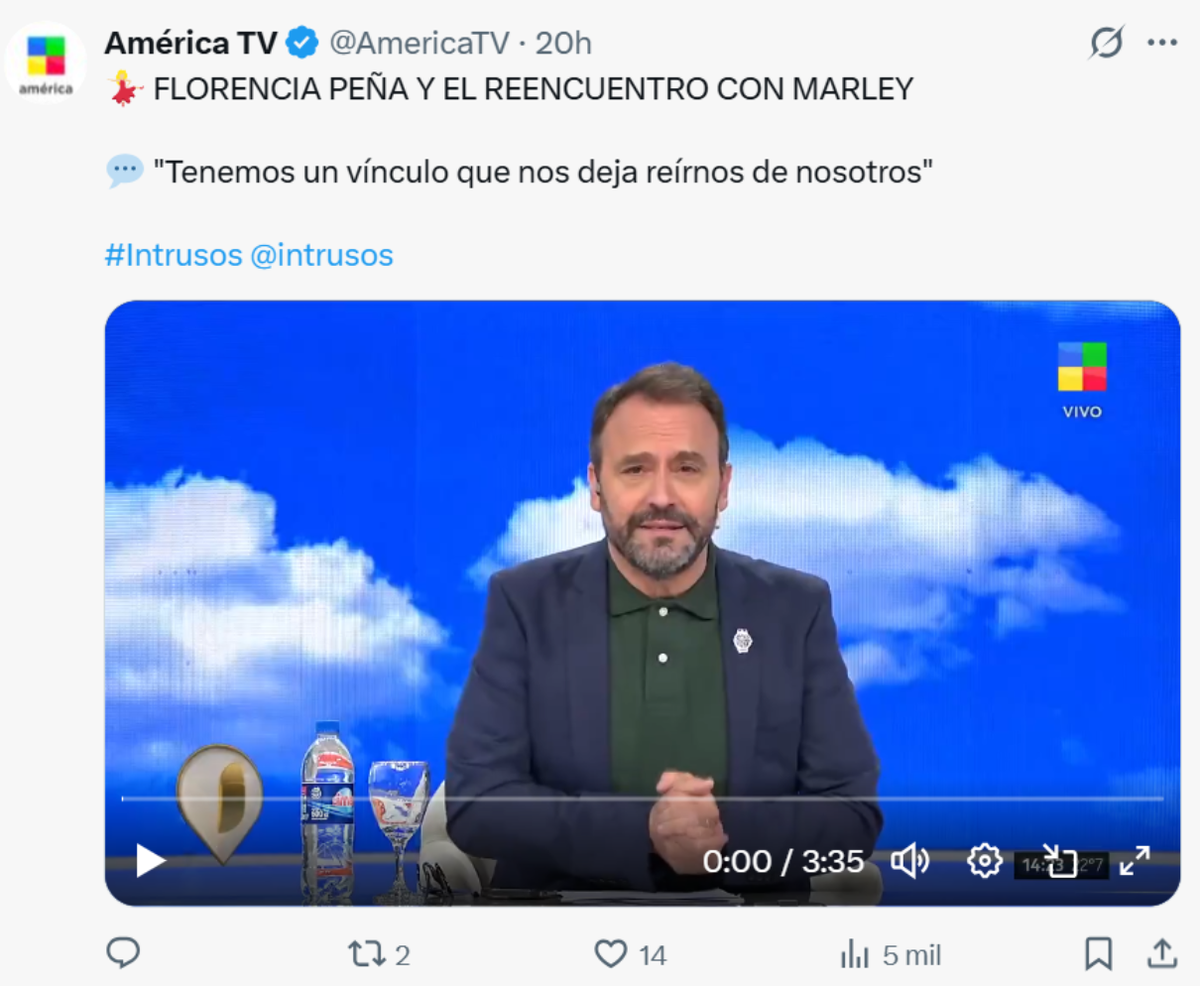 Florencia Peña habló tras debutar en LUZU TV junto a Marley. Florencia Peña habló tras debutar en LUZU TV junto a Marley.